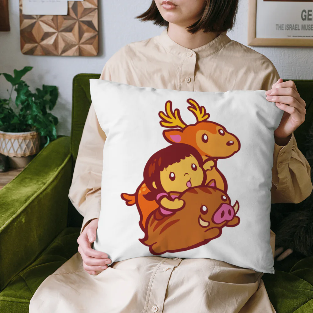 ジビエと腸詰屋 ひなた商店のひなちゃんと山のお友達 Cushion