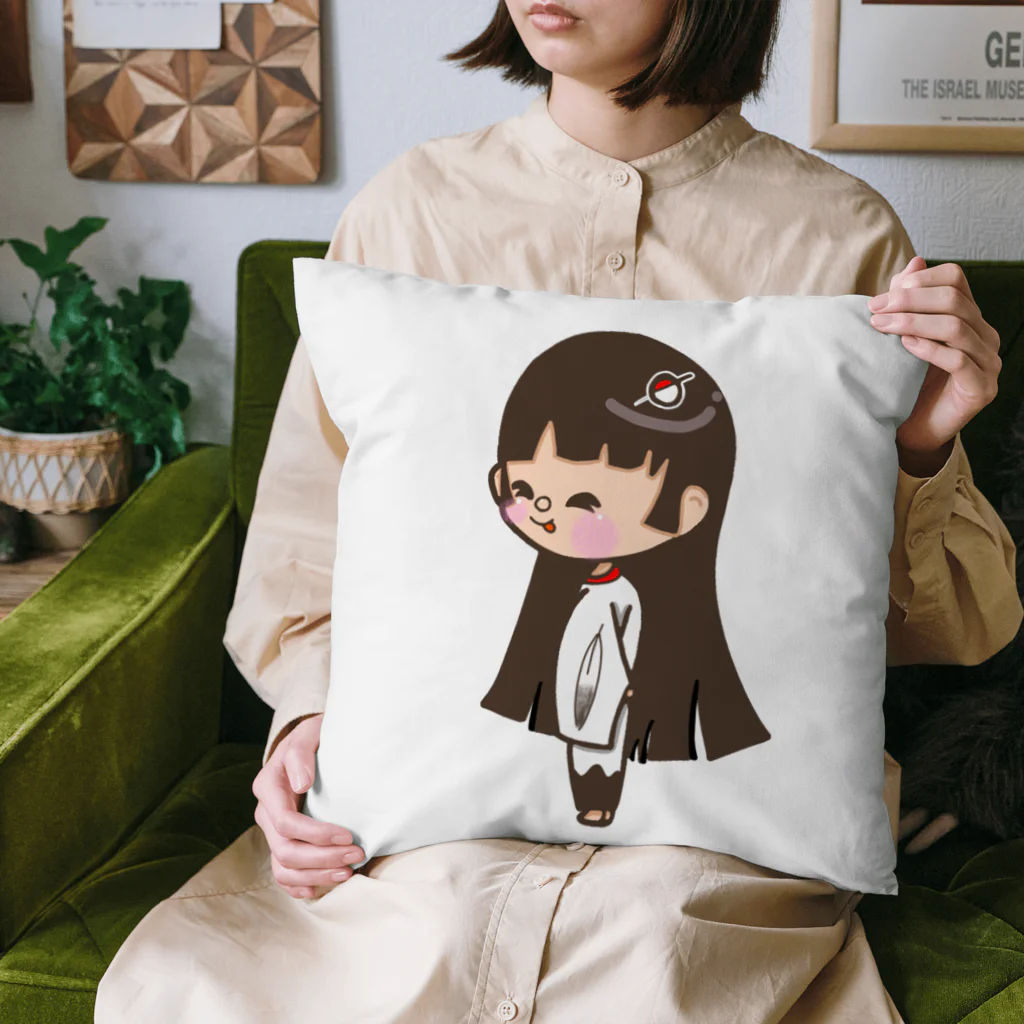 ゆーちゃんのおえかきの鶴の恩返し(鶴ちゃん) Cushion