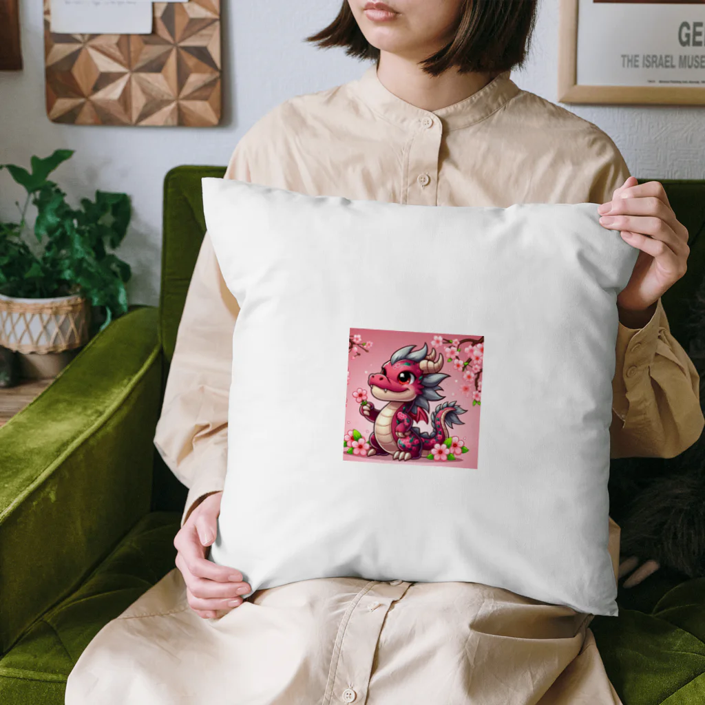 可愛らしいドラゴンのイラストグッズ店のキュートなドラゴンキャラ Cushion