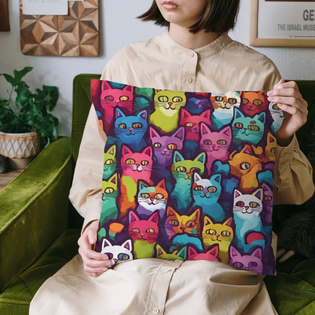 彩り屋のINSANITYcats Cushion