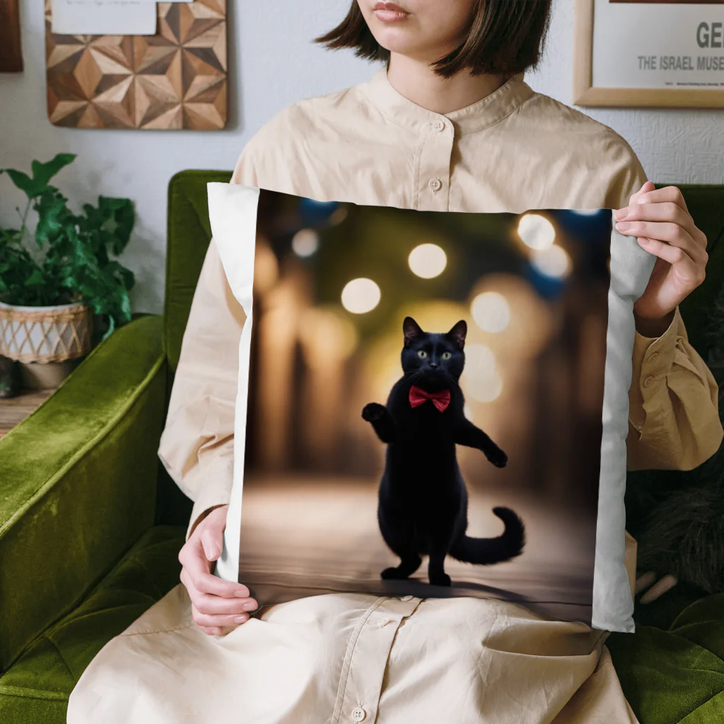 GoldCatの黒猫紳士 Cushion