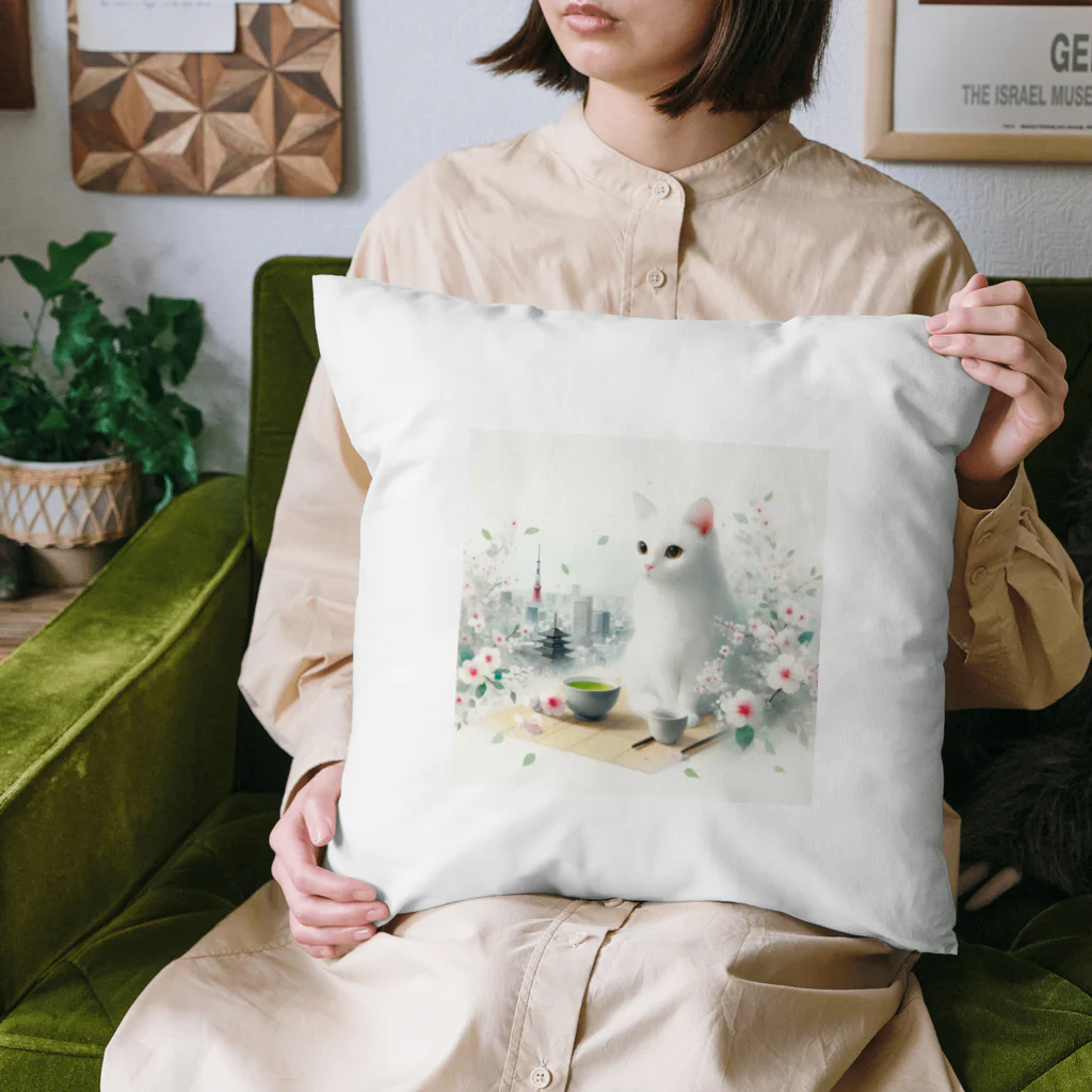 Patroの東京と猫 Cushion