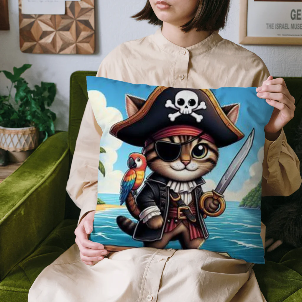 猫は癒やしの猫と海賊 Cushion