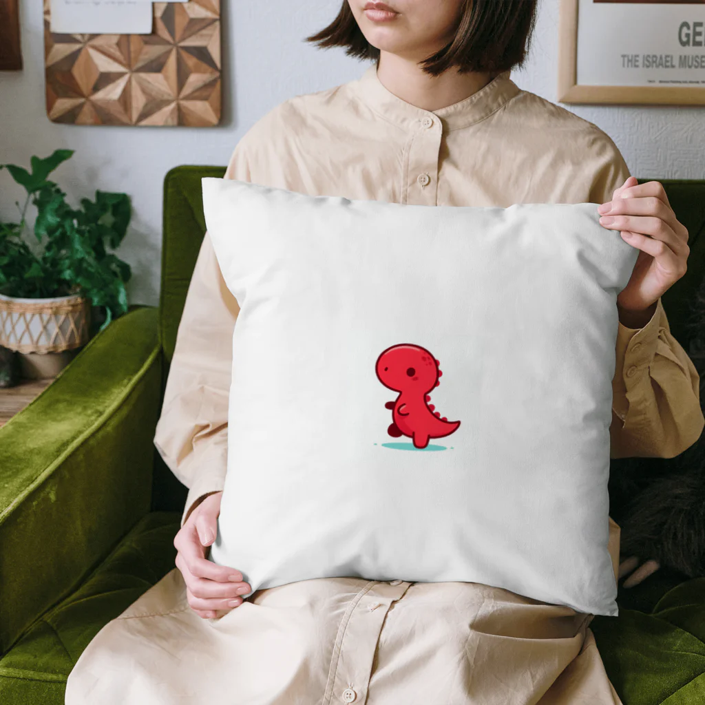 フラットザウルスの癒しのレッドザウルス Cushion