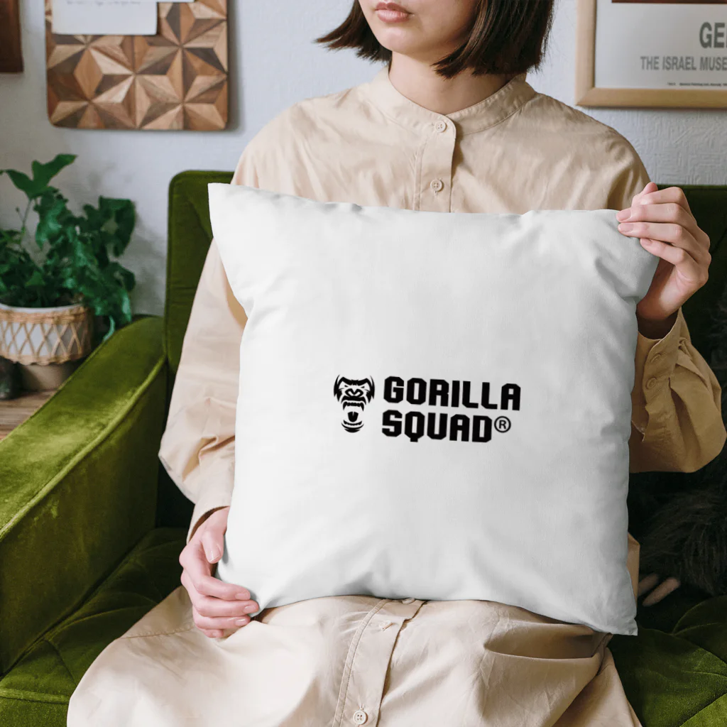 GORILLA SQUAD 公式ノベルティショップのGORILLA SQUAD ロゴ黒 クッション