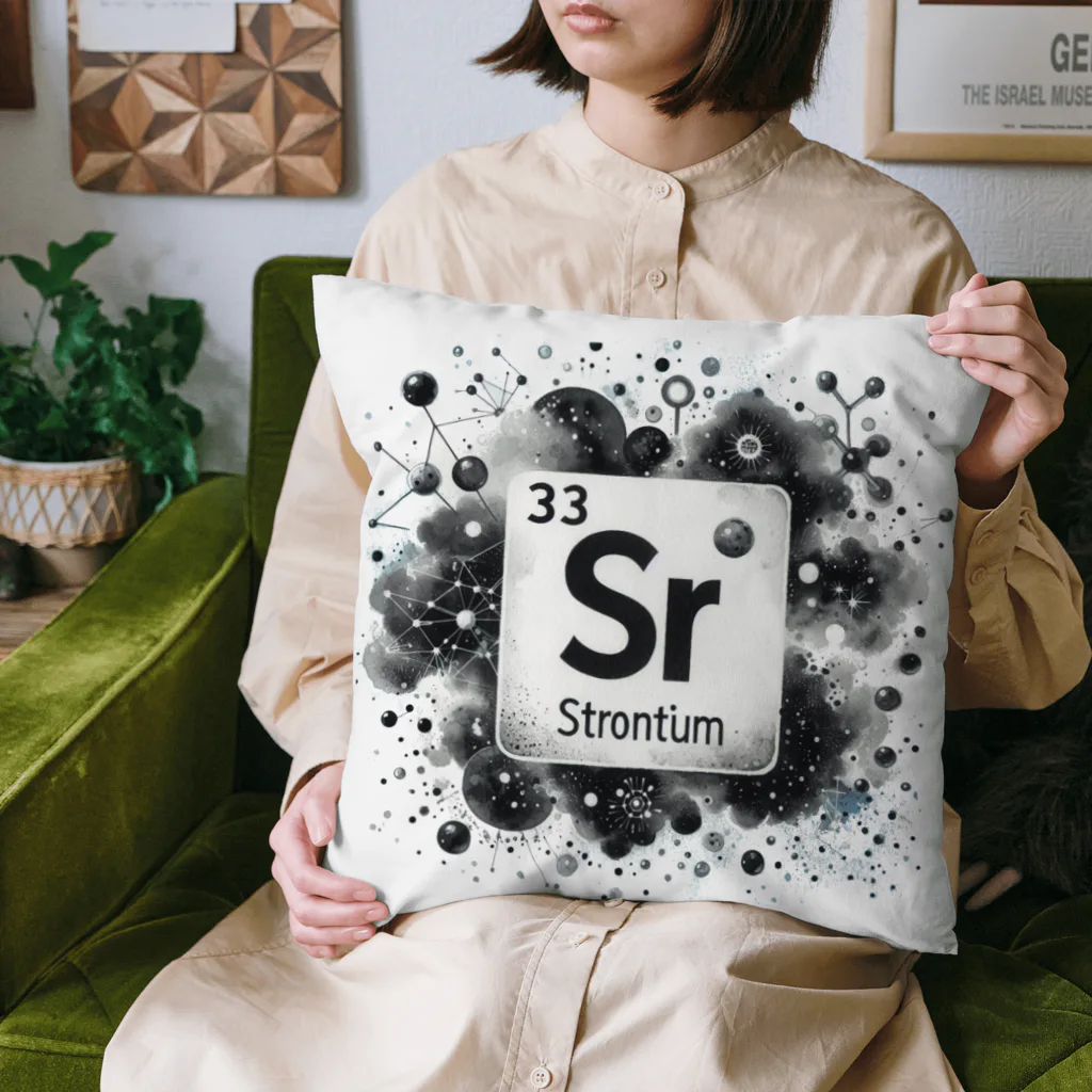 science closet（科学×ファッション）の元素シリーズ　~ストロンチウム Sr~ Cushion