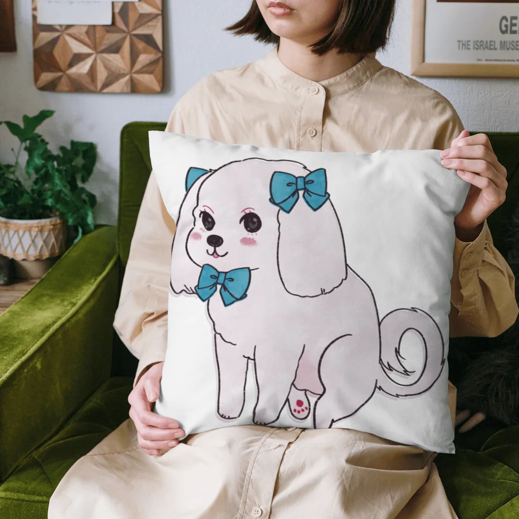 我楽汰倉庫_第二支部(犬)のおしゃれなマルチーズ Cushion