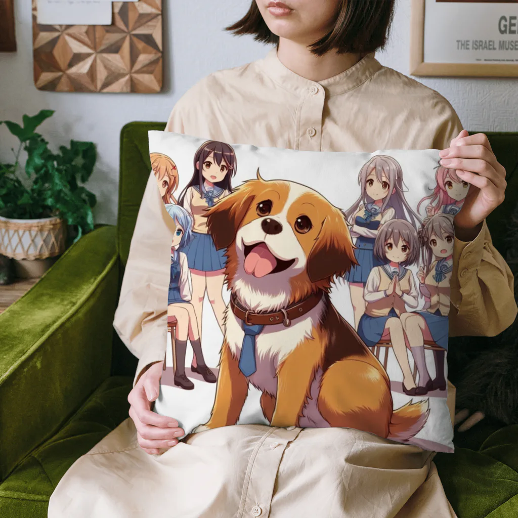 Dog Selectionのアニメ風　アイテム Cushion