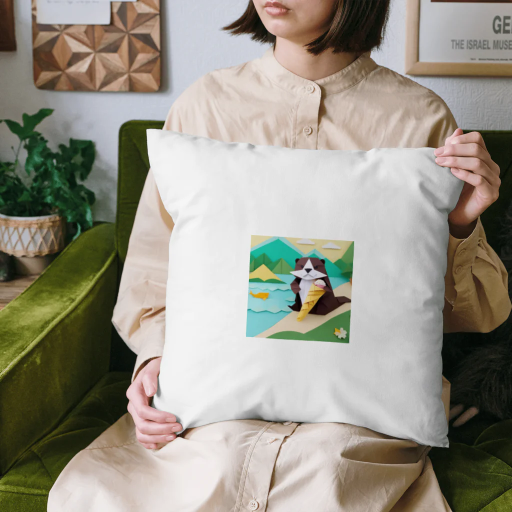 yumiceのice meets オリガミカワウソ Cushion