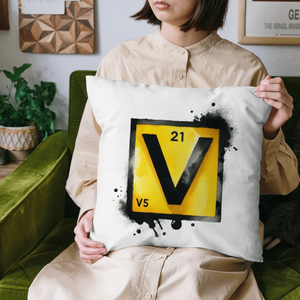 science closet（科学×ファッション）の元素シリーズ　~バナジウム V~ Cushion