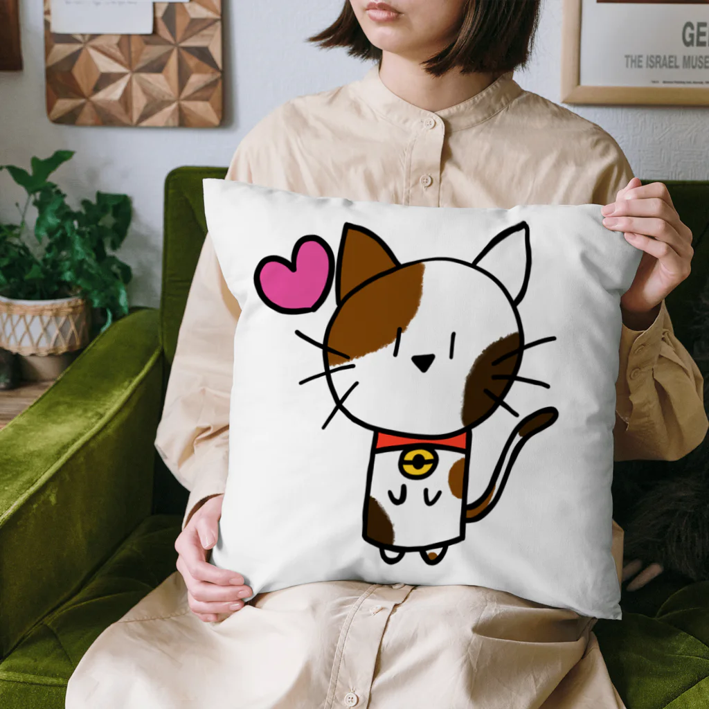 ねこ日和のねこ日和（ぶち猫） Cushion