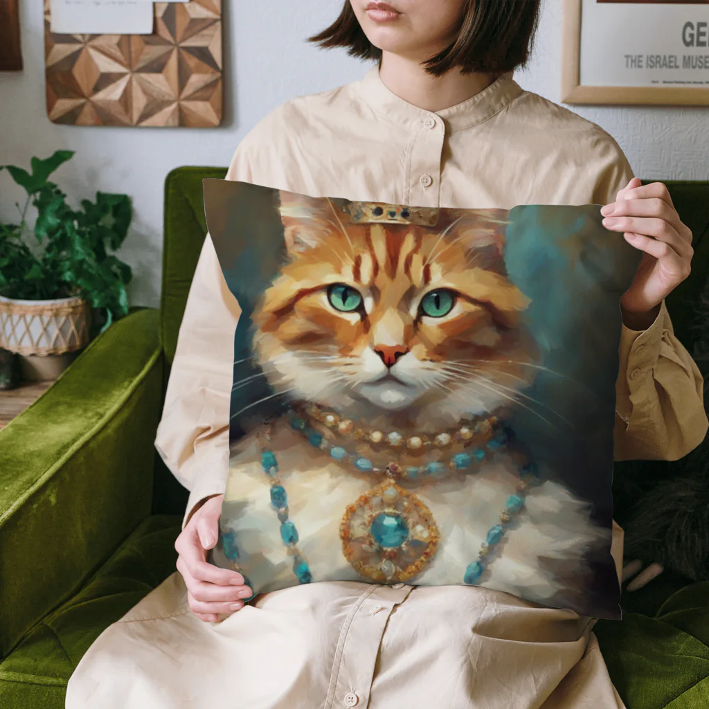 esmeralda64のパライバトルマリンの瞳の猫 Cushion