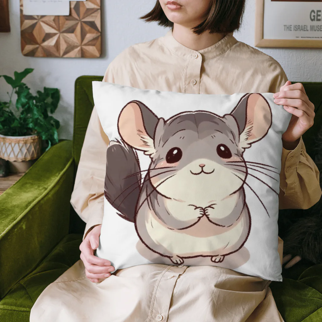 もふっとチンチラ🐭のおねだりチンチラ Cushion