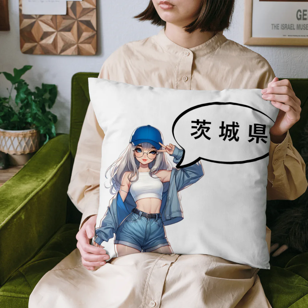 music_japanの茨城ガール（一部両面あり） Cushion