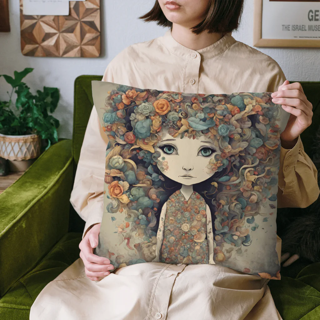 幸せのお手伝いの花の妖精 Cushion