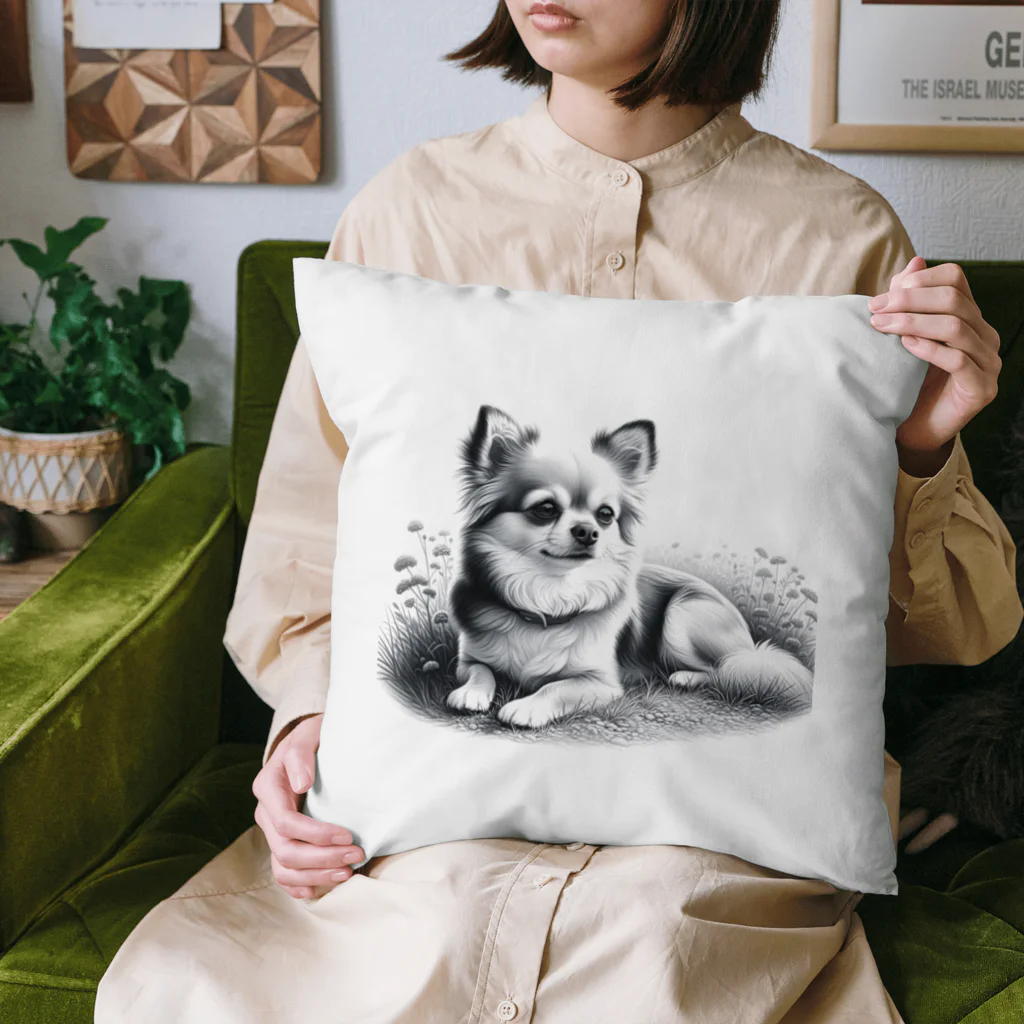 サボのドッグショップのチワポメ Cushion