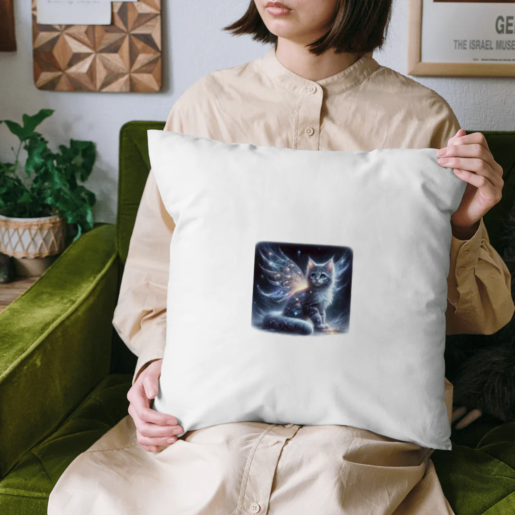 katohkouchiの星空の舞、夜を守る猫 Cushion