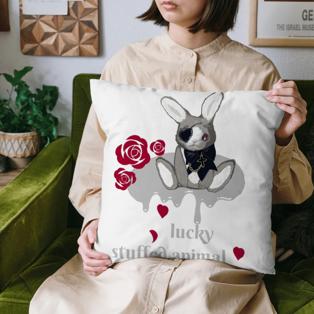 Jasmine工房のlucky stuffed animal ウサギ Cushion