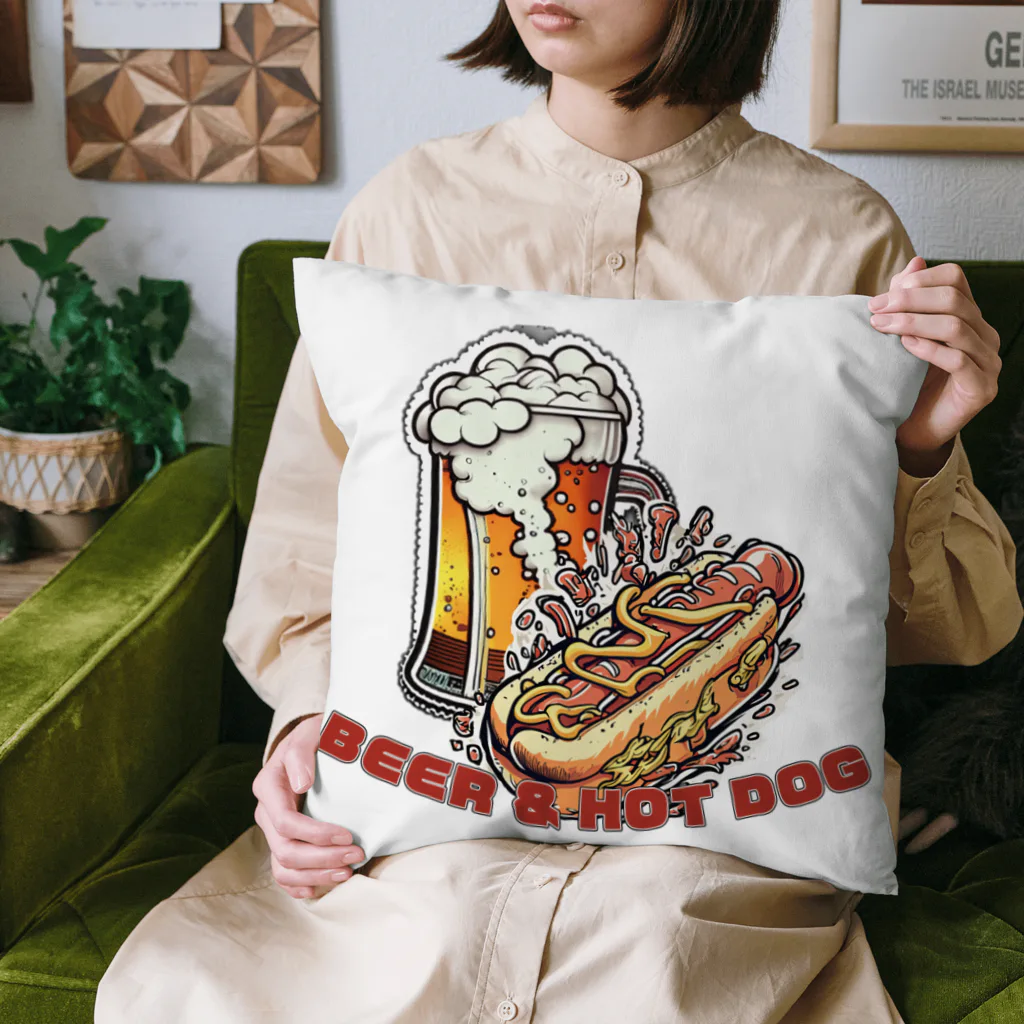 Ingaのビール＆ホットドック Cushion