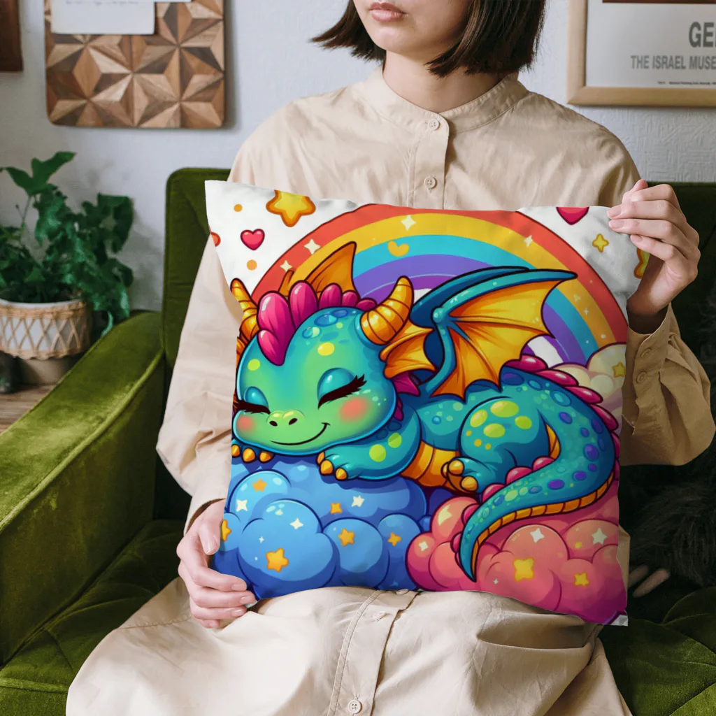 Harmony of Natureの夢見るドラゴン Cushion