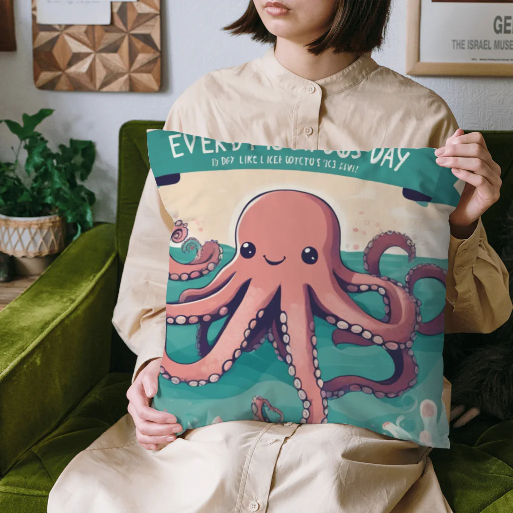 テフラんずのまいにちタコ🐙 Cushion