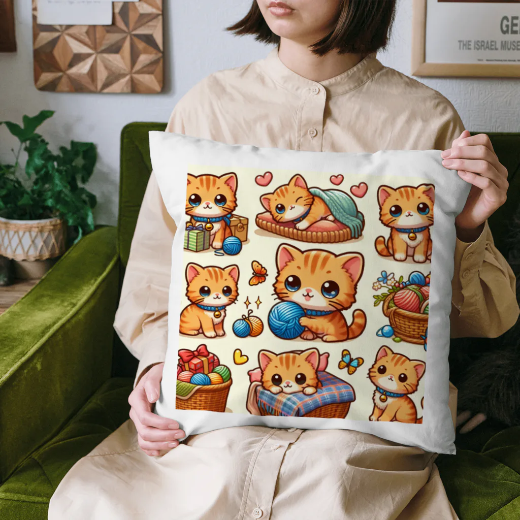 yos-1292583のねこニコばん Cushion