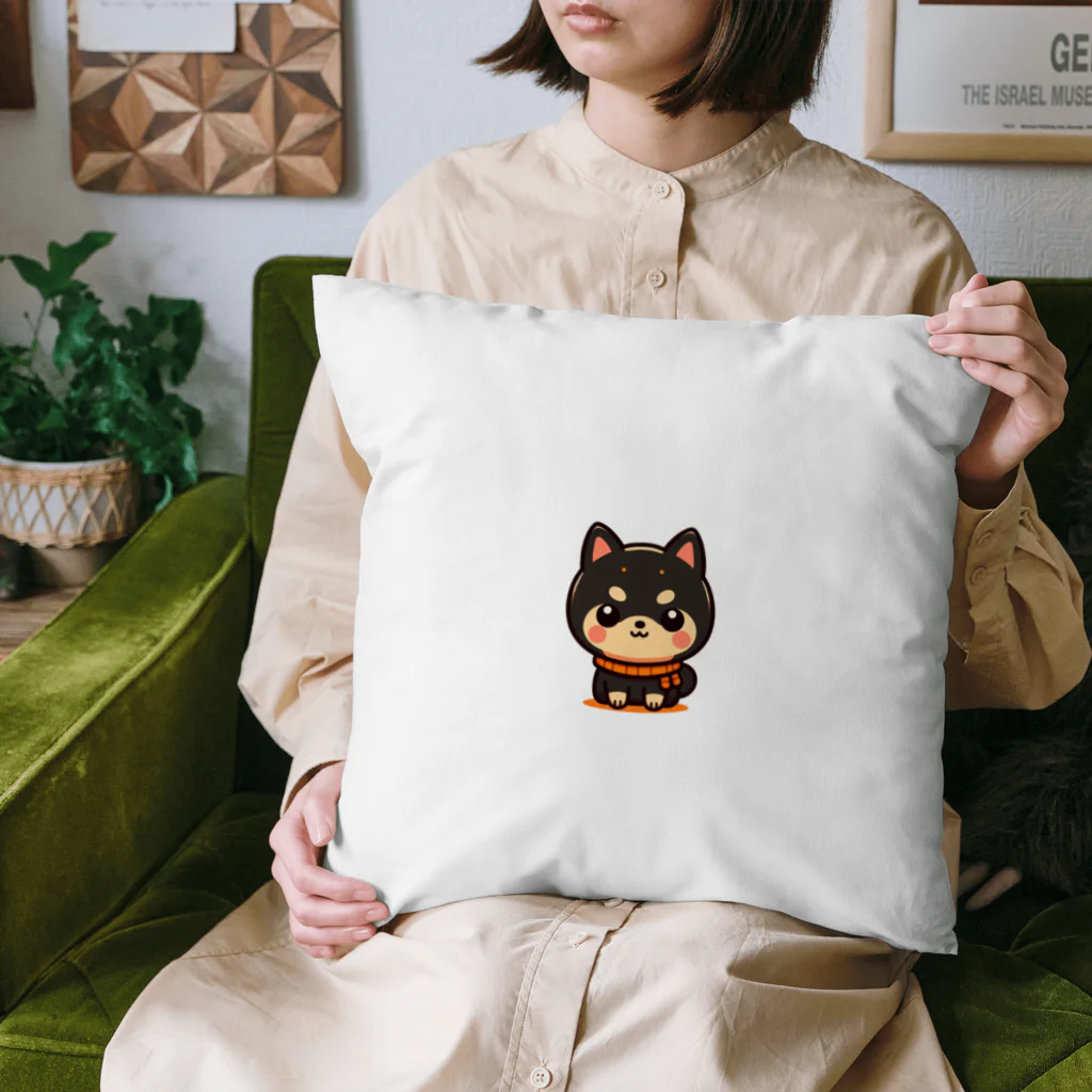 yukari_hのまんまる黒柴 Cushion