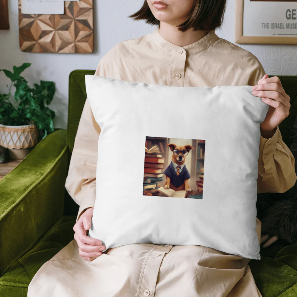 me-tooの知識欲旺盛なわんちゃん Cushion