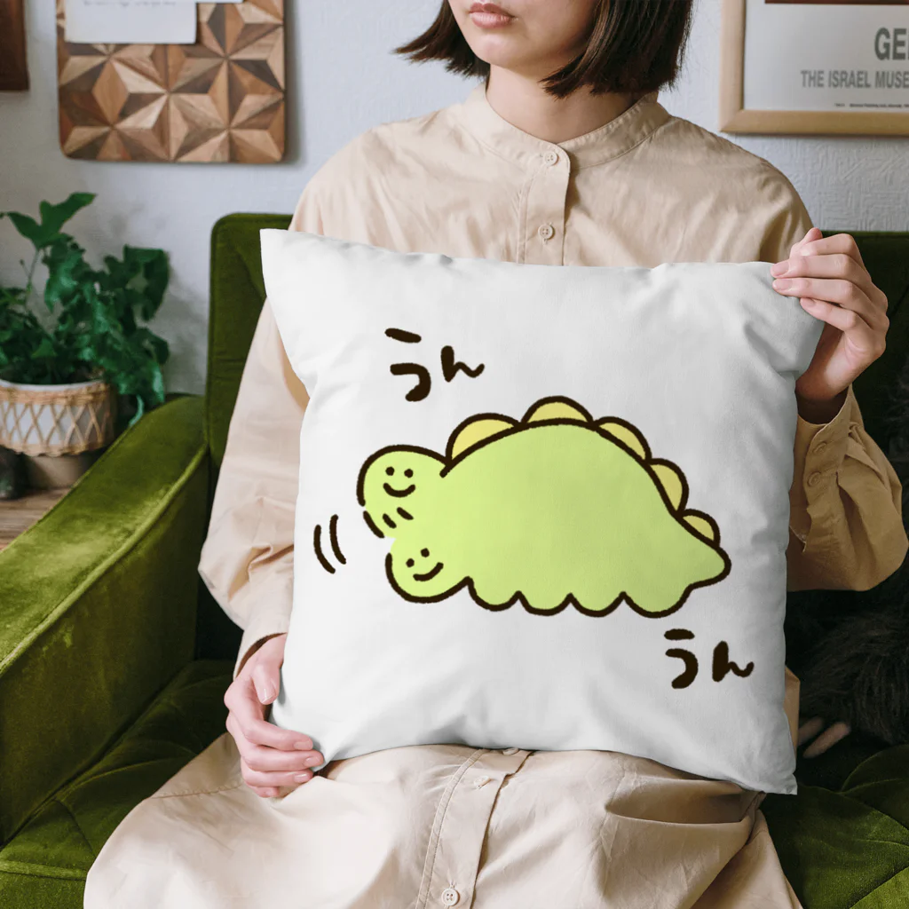 もちもちサウルスのもちもちサウルス(うんうん) Cushion