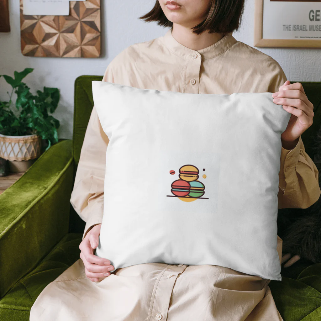 ハチ-8のマカロン　カラフル Cushion