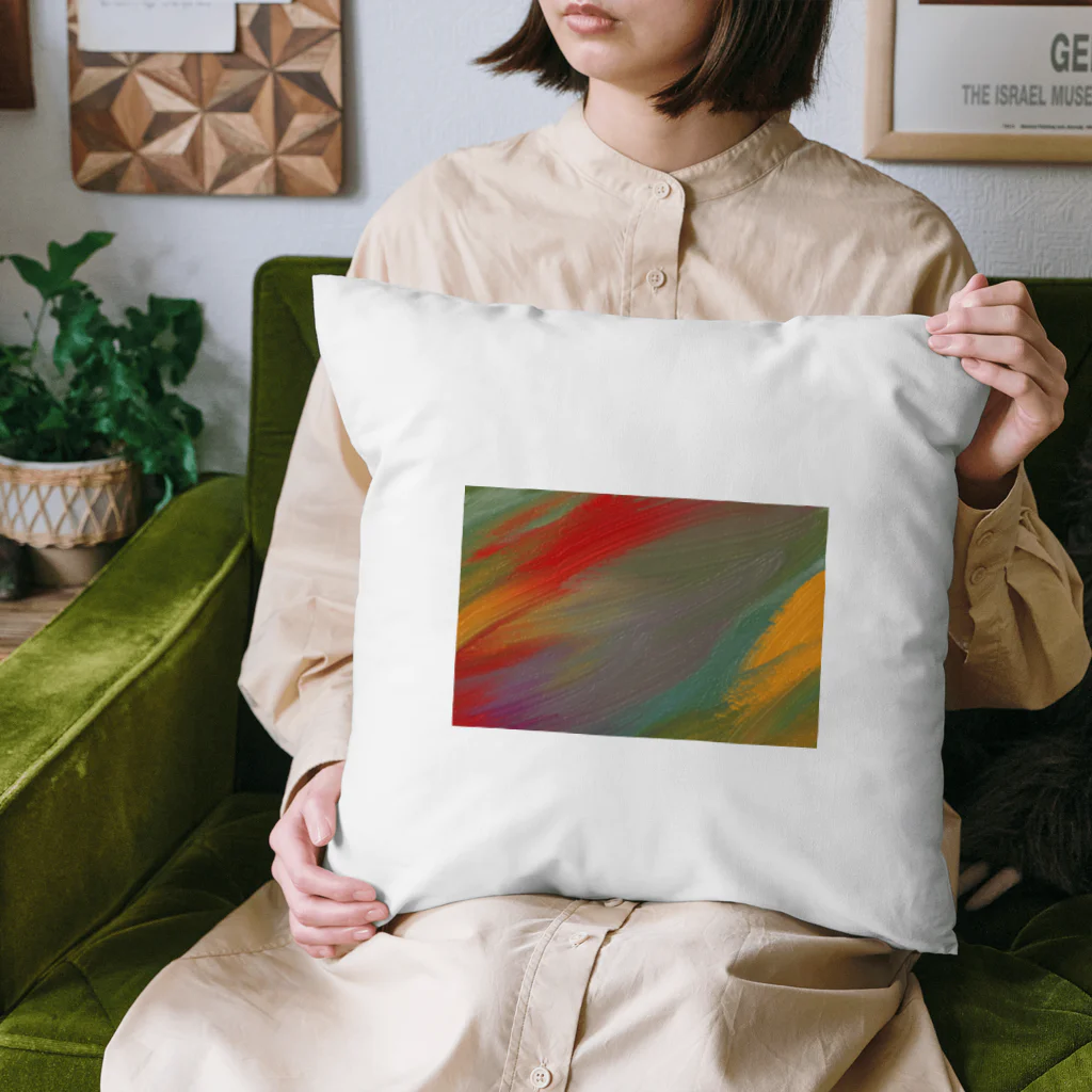 納豆ごはんの色のダンス Cushion