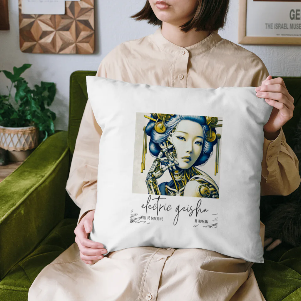 Cyber-punk-geishaのCyber Punk Geisha Cushion