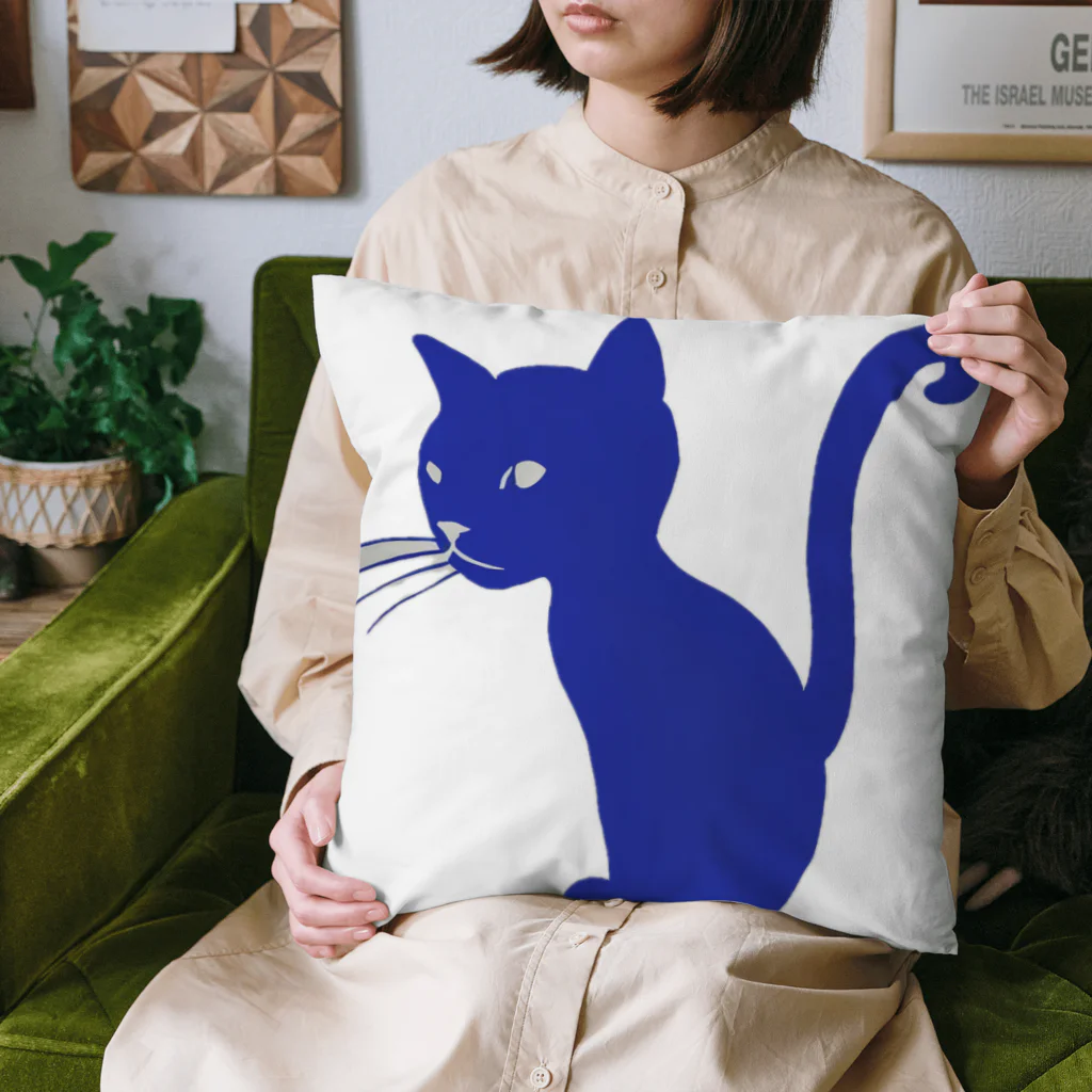 MEGROOVEのシルエットにゃん🐱 Cushion