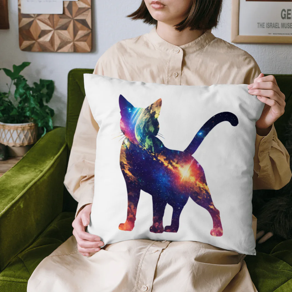 猫との風景の宇宙と猫001 Cushion