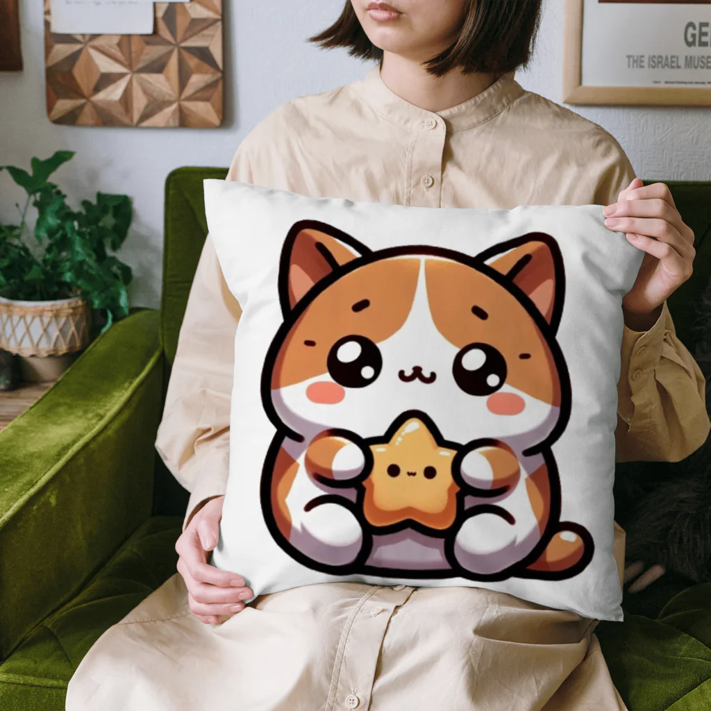 デフォルメあにまるずのマンチカンと星君 Cushion