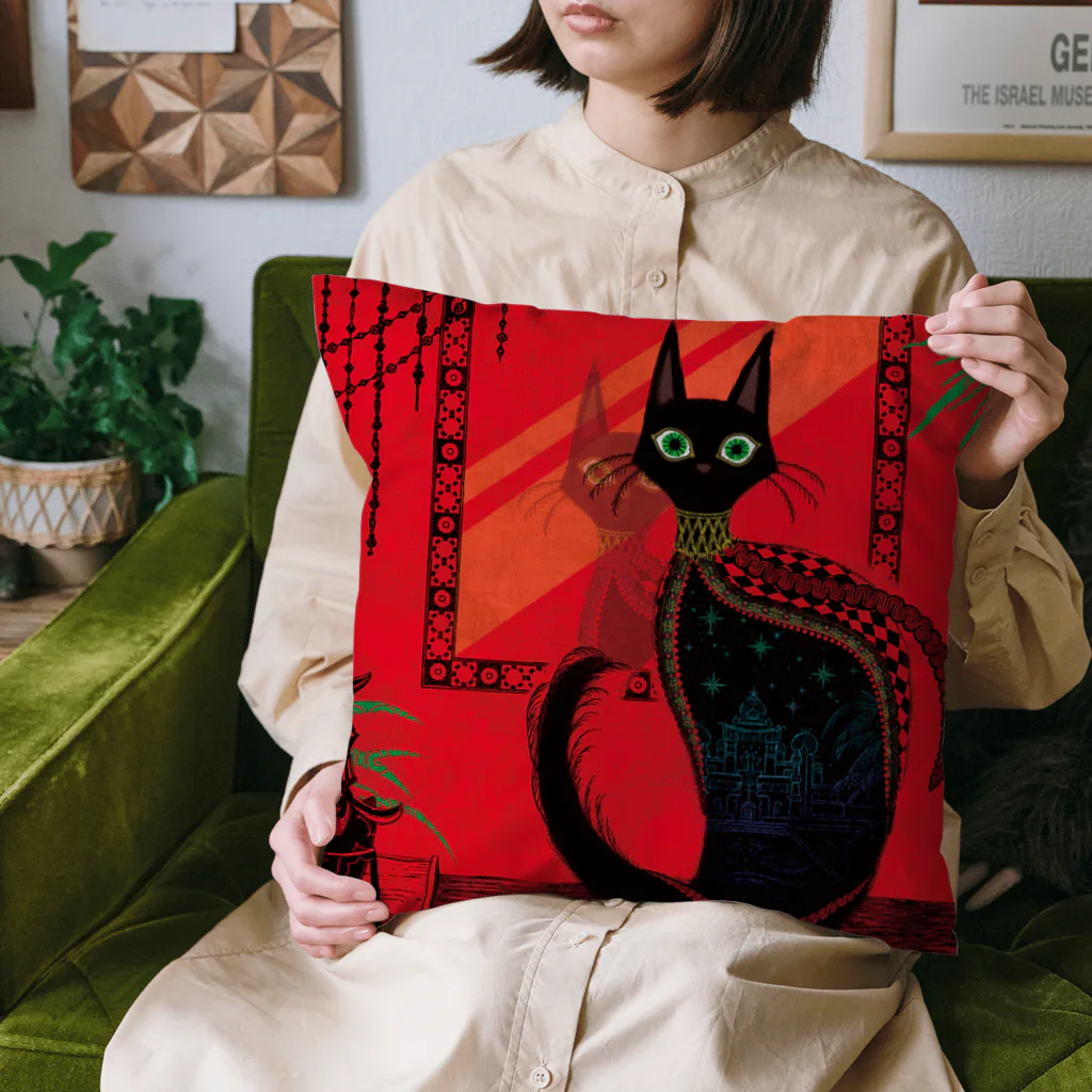 Lipsum_sapporoのエキゾチックな黒猫 Cushion