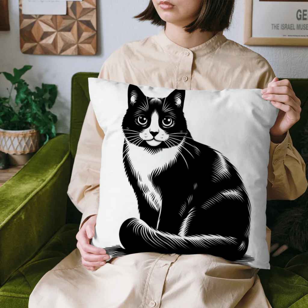 pano's shopのたたずむネコ Cushion