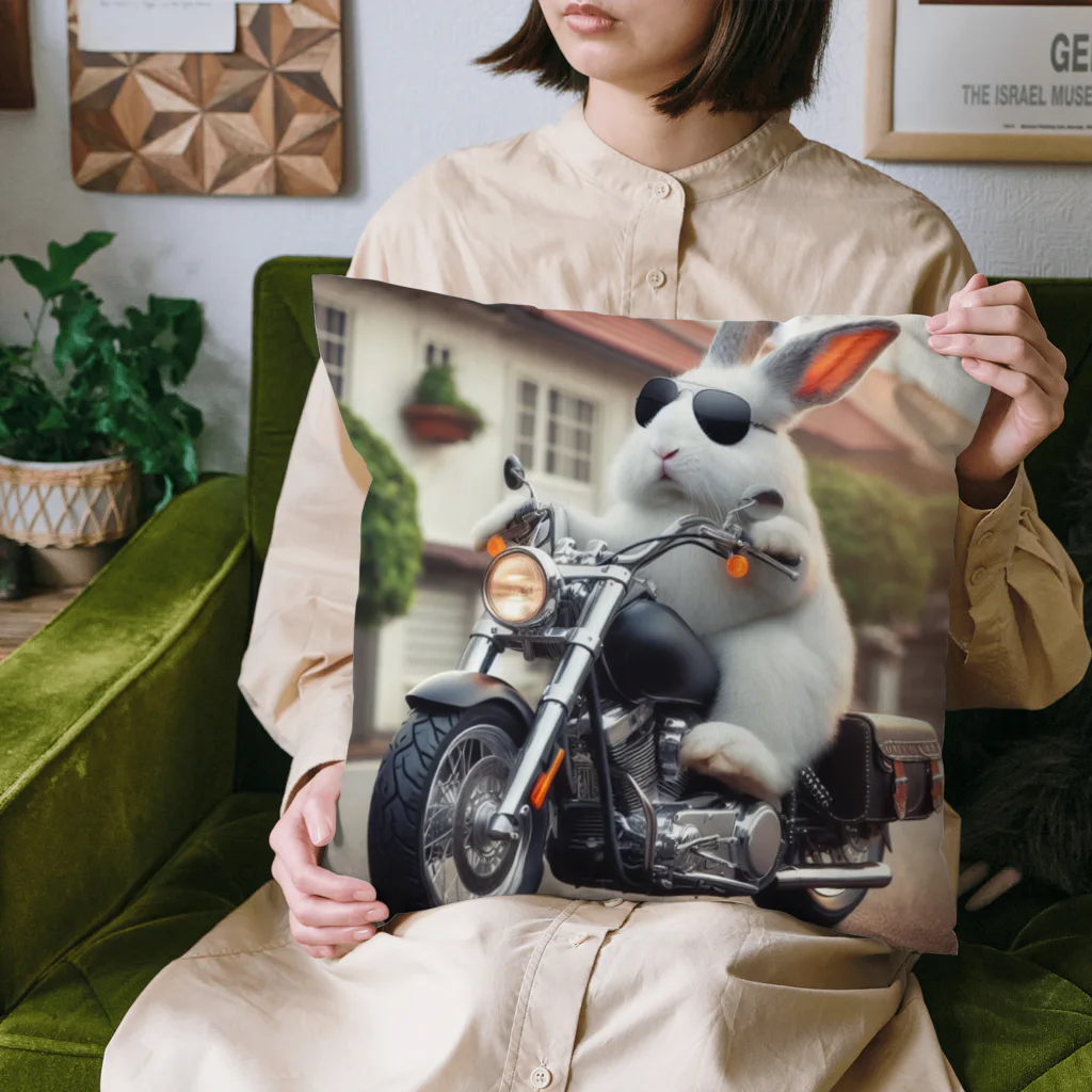 やんちゃな動物達のやんバニー　バイクver Cushion