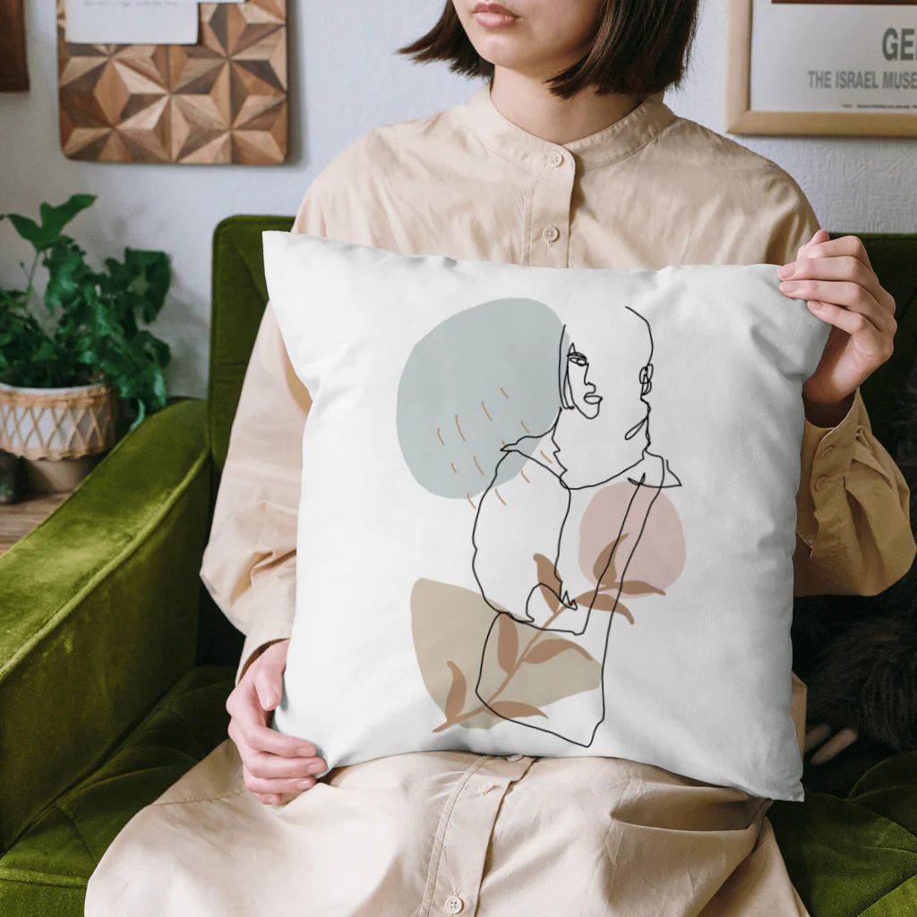 monstersのwinter（背景透過ver） Cushion