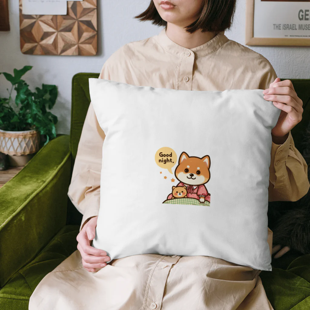 メアリーの今夜は可愛い柴犬スタンプで癒しの時間 Cushion