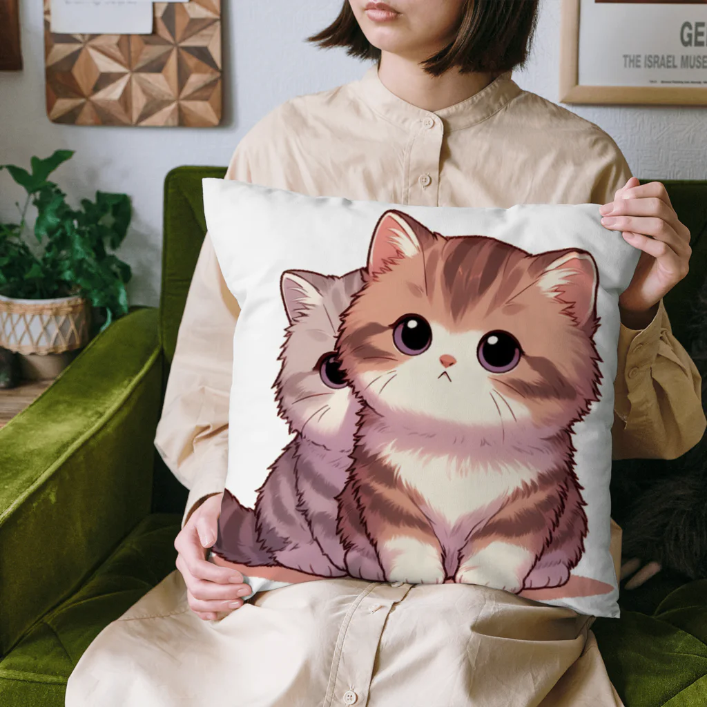 シマのかわいい子猫の兄弟 Cushion