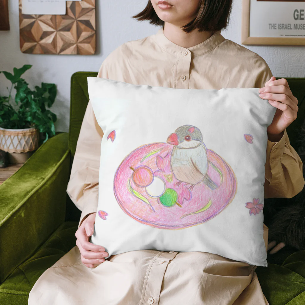 MAの文鳥と、だんごと、サクラ Cushion