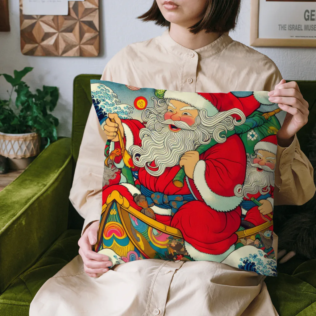 momonekokoの和風サンタクロース Cushion