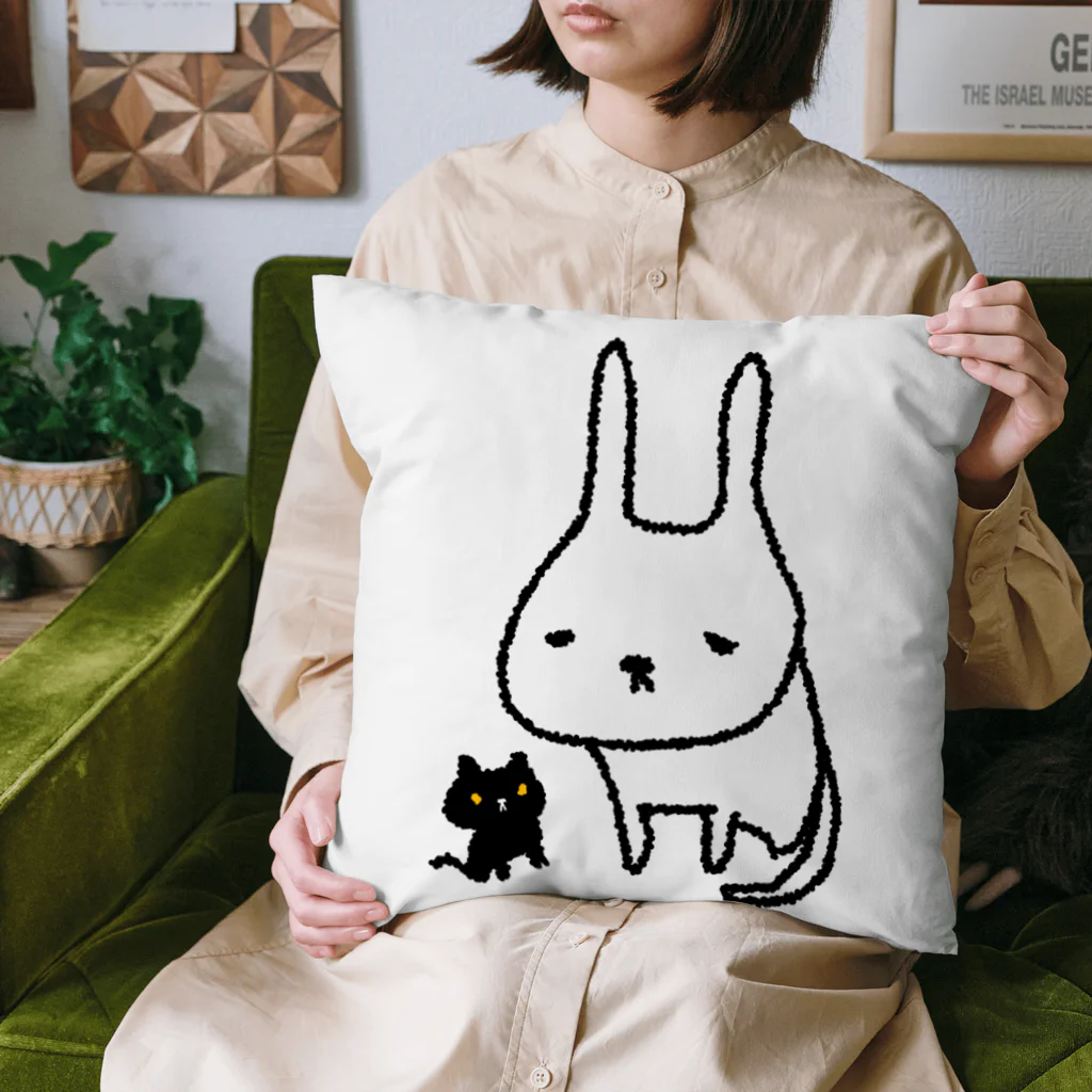 のほほん屋のうさねこちゃんとくろちゃん Cushion