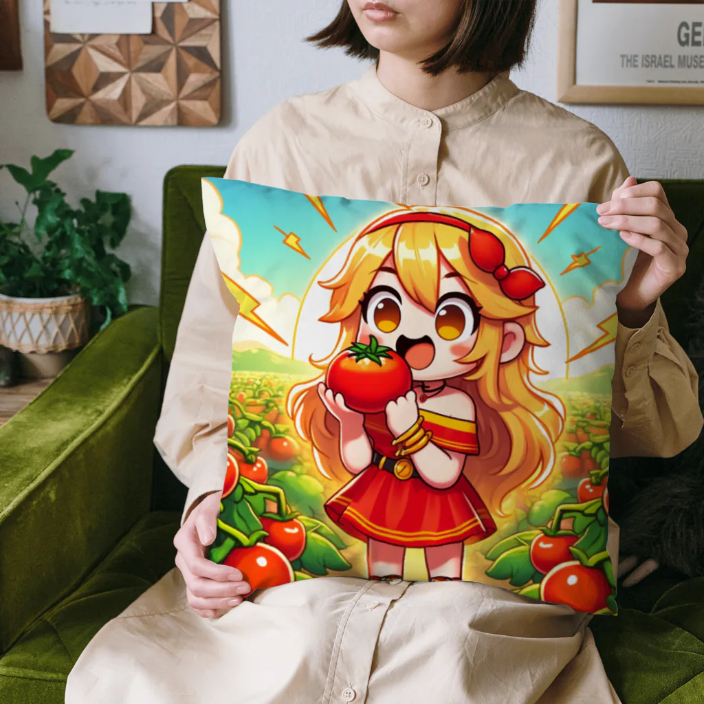 bottaの可愛い、リコピン、トマト食べてる Cushion