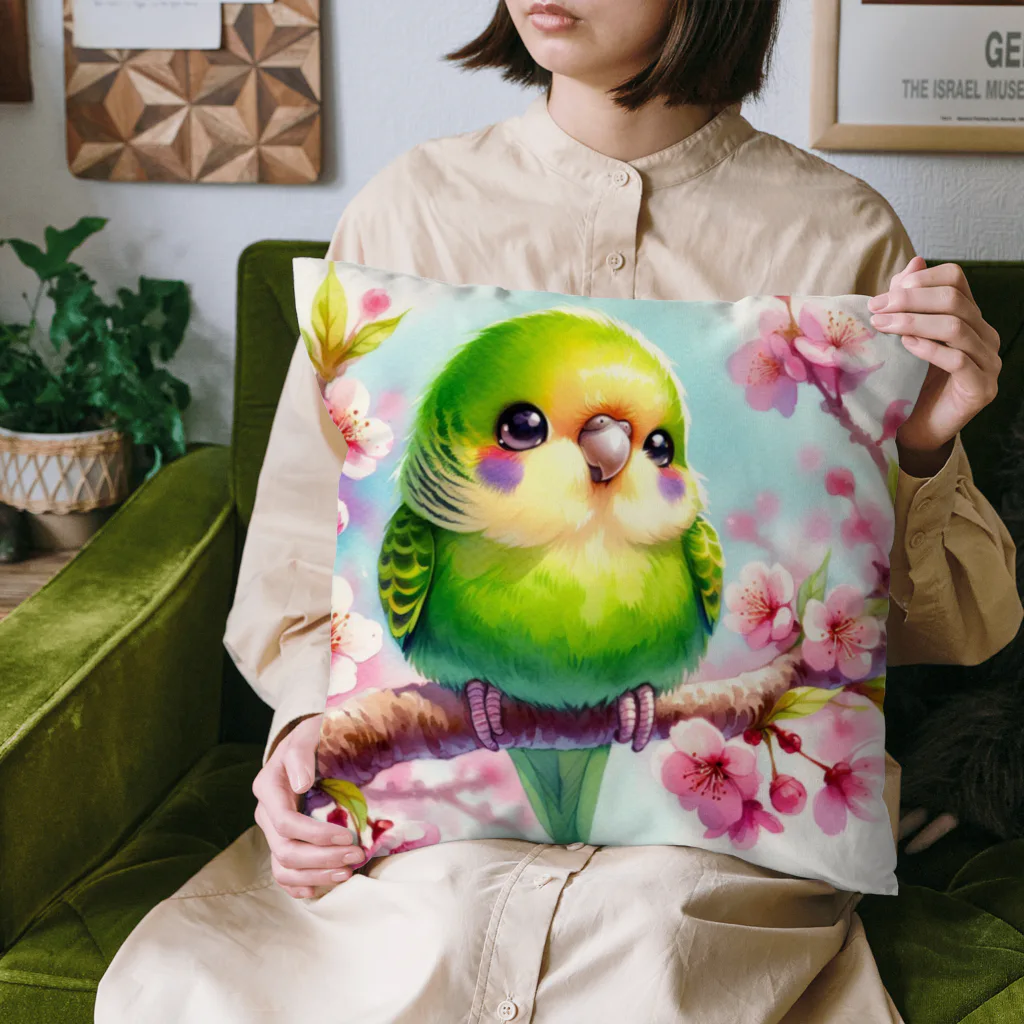 ぷっくりショップのオカメインコのひととき Cushion