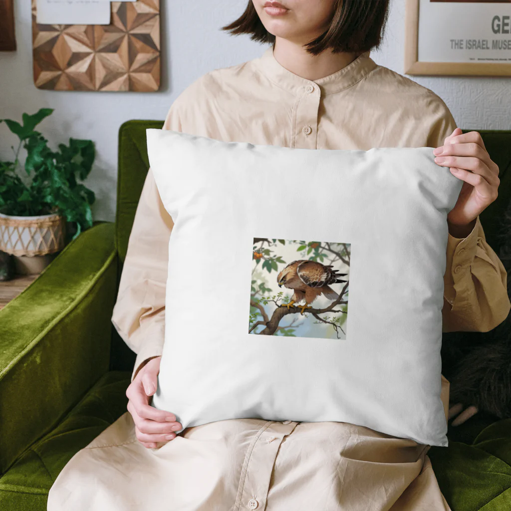 ganeshaの食べ物を探すタカ Cushion