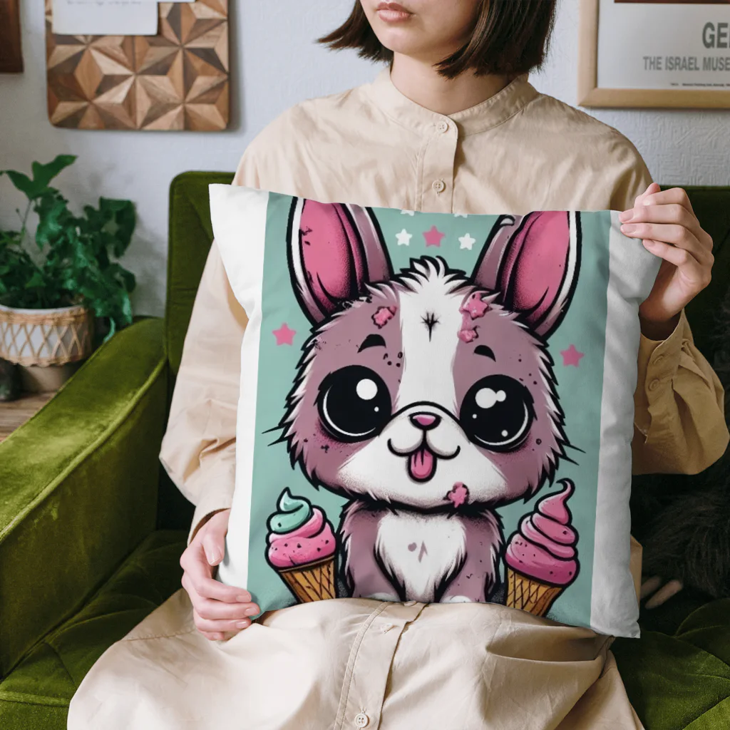 ブサカワアニマルのブサカワアニマル『ラビ』 Cushion