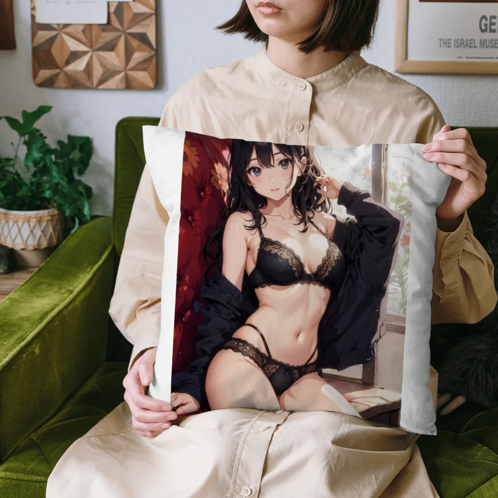 inoken_の黒髪美女 Cushion