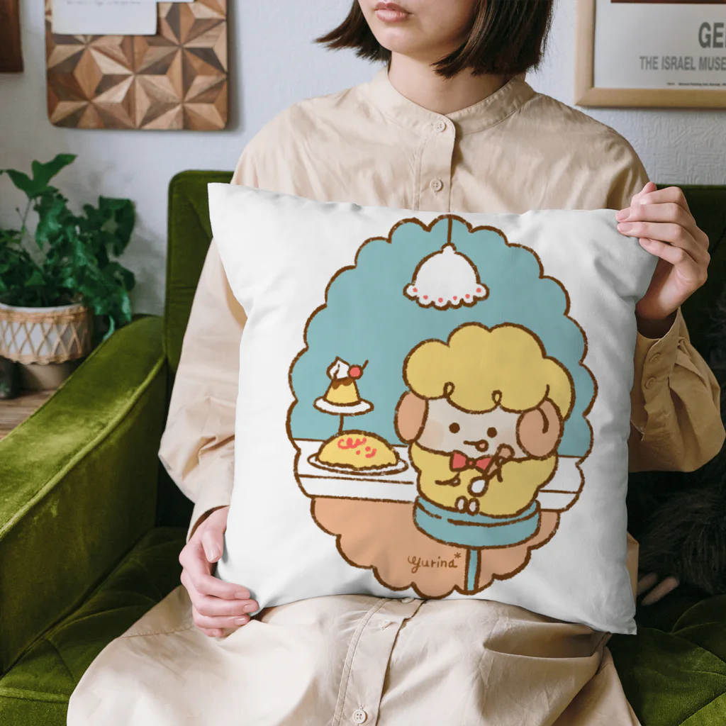 Yurina*🧡illustrationの食パンとひつじ-まったりひつじ- Cushion